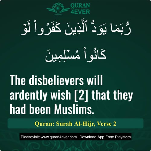 Quran Surah 15 Verse 2