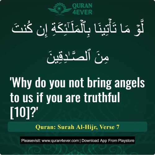 Quran Surah 15 Verse 7