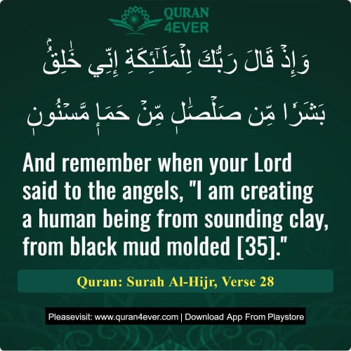 Quran Surah 15 Verse 28