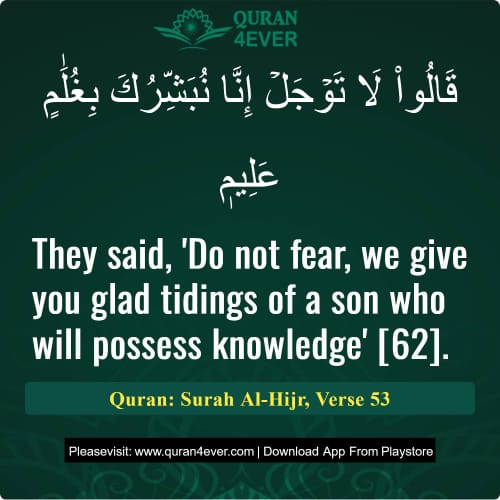 Quran Surah 15 Verse 53