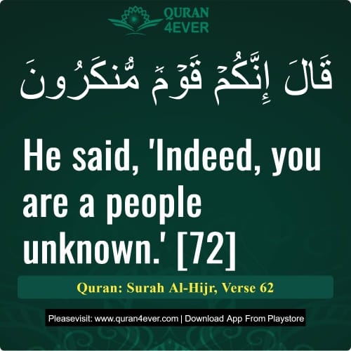Quran Surah 15 Verse 62
