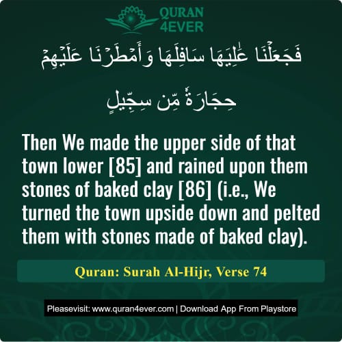 Quran Surah 15 Verse 74