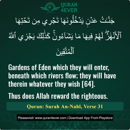 Quran Surah 16 Verse 31
