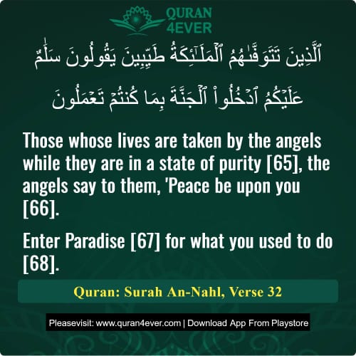 Quran Surah 16 Verse 32