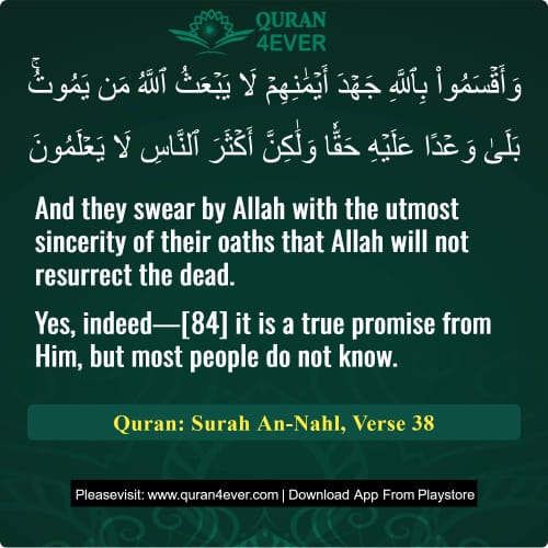 Quran Surah 16 Verse 38