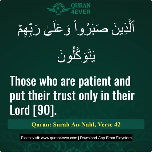 Quran Surah 16 Verse 42