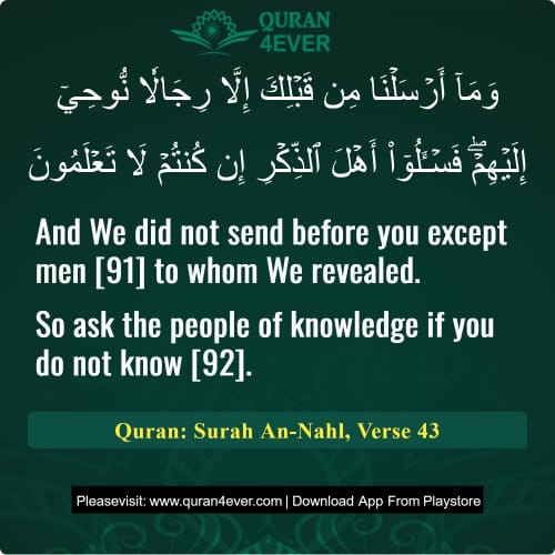 Quran Surah 16 Verse 43