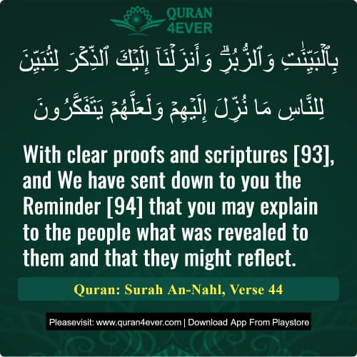 Quran Surah 16 Verse 44