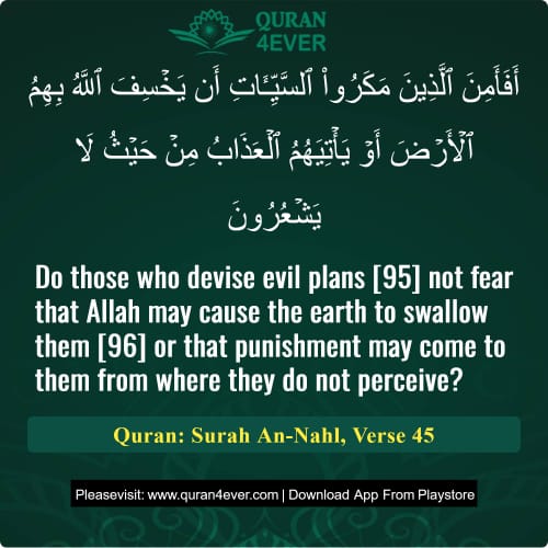 Quran Surah 16 Verse 45