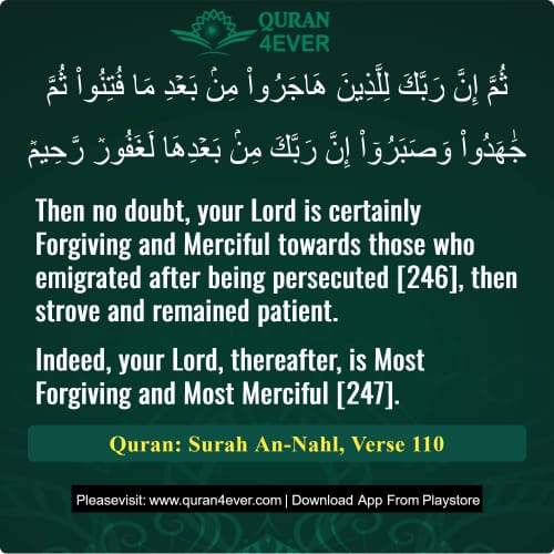 Quran Surah 16 Verse 110