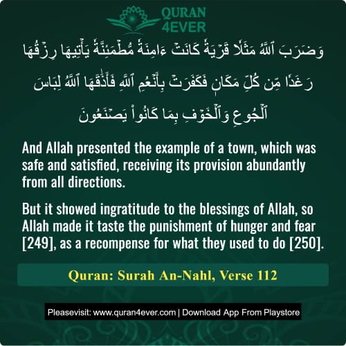 Quran Surah 16 Verse 112