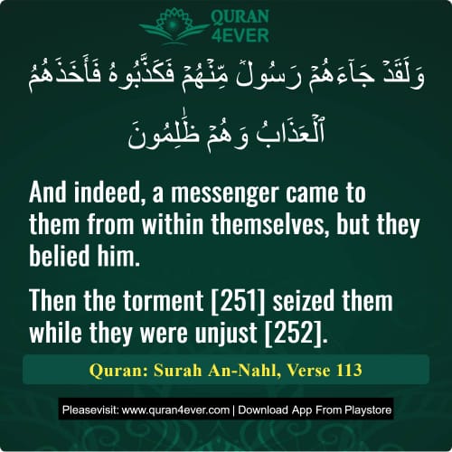 Quran Surah 16 Verse 113