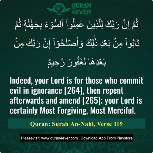 Quran Surah 16 Verse 119