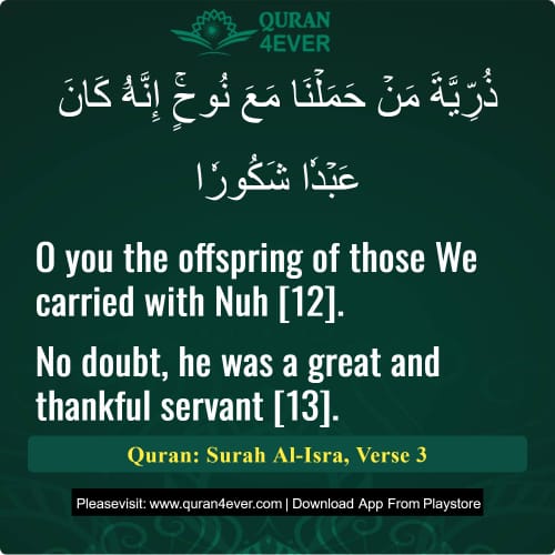 Quran Surah 17 Verse 3