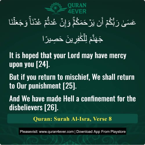 Quran Surah 17 Verse 8