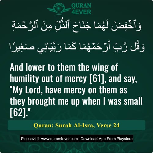 Quran Surah 17 Verse 24
