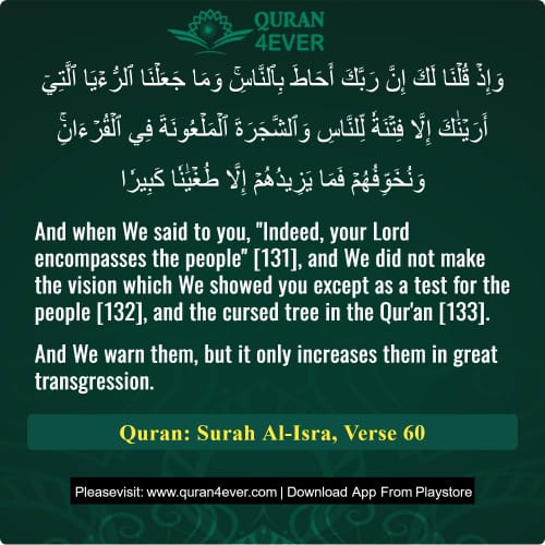 Quran Surah 17 Verse 60