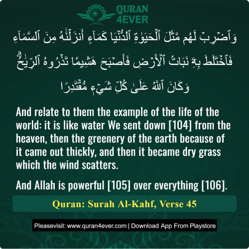 Quran Surah 18 Verse 45