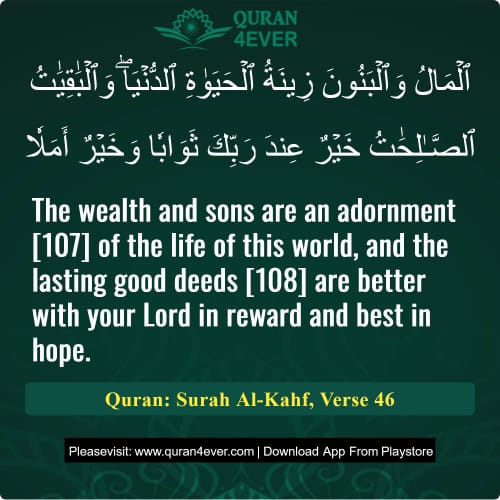 Quran Surah 18 Verse 46