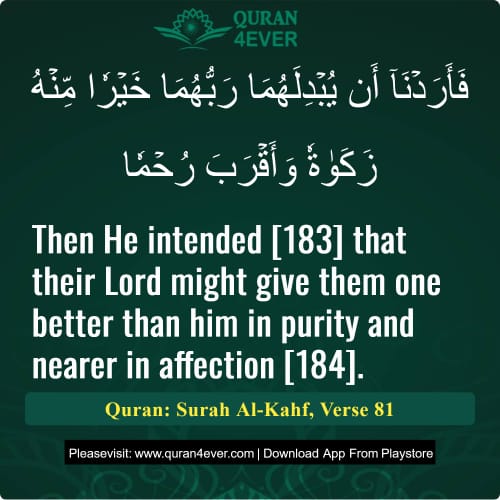 Quran Surah 18 Verse 81