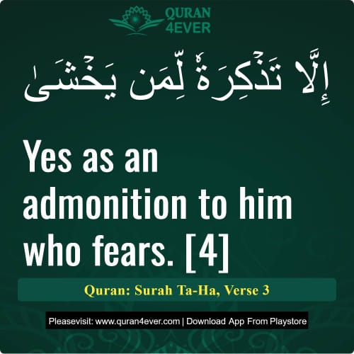 Quran Surah 20 Verse 3