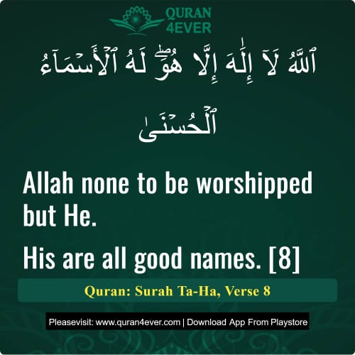 Quran Surah 20 Verse 8