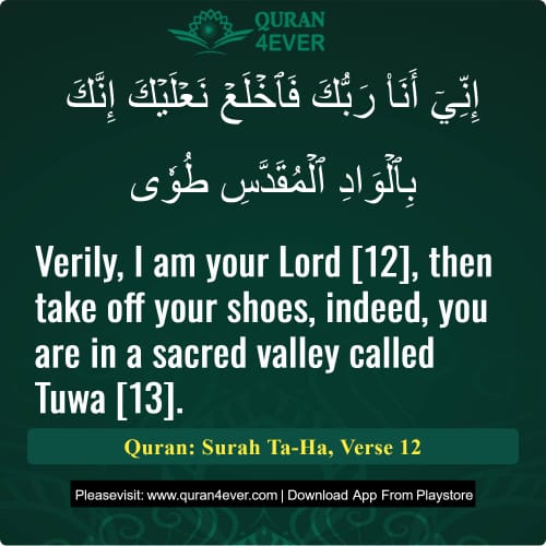Quran Surah 20 Verse 12