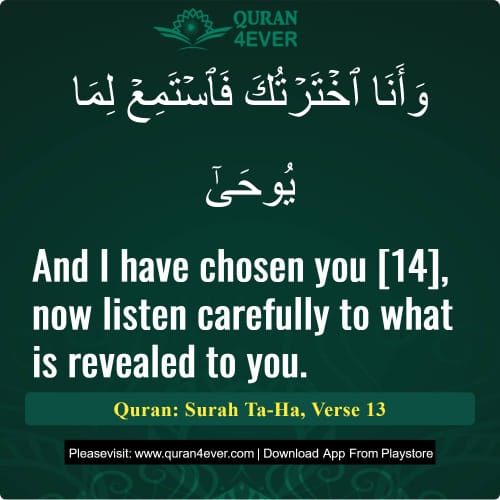 Quran Surah 20 Verse 13