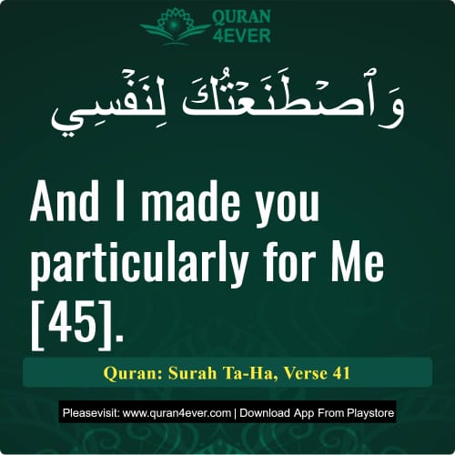 Quran Surah 20 Verse 41