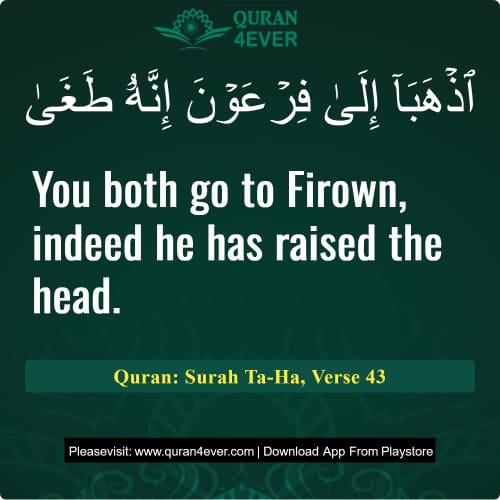 Quran Surah 20 Verse 43