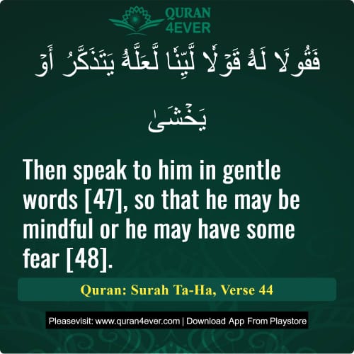 Quran Surah 20 Verse 44