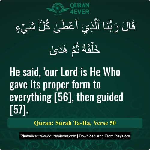 Quran Surah 20 Verse 50