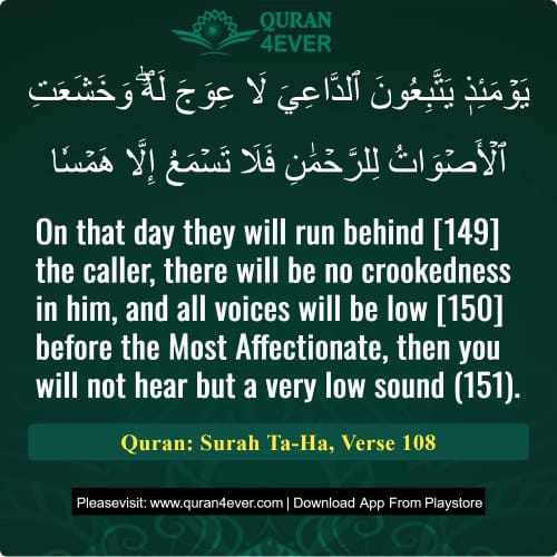 Quran Surah 20 Verse 108