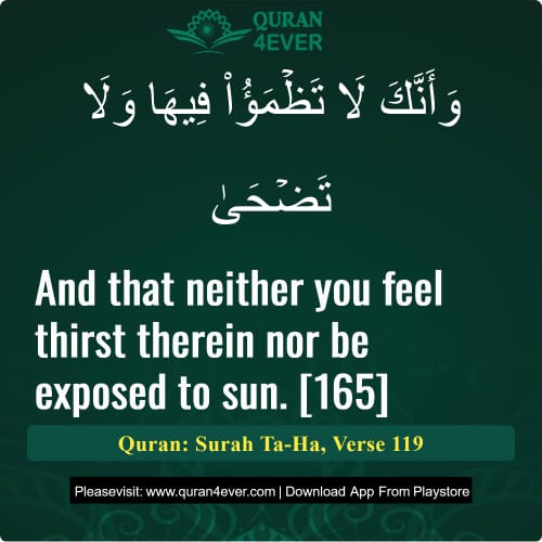 Quran Surah 20 Verse 119