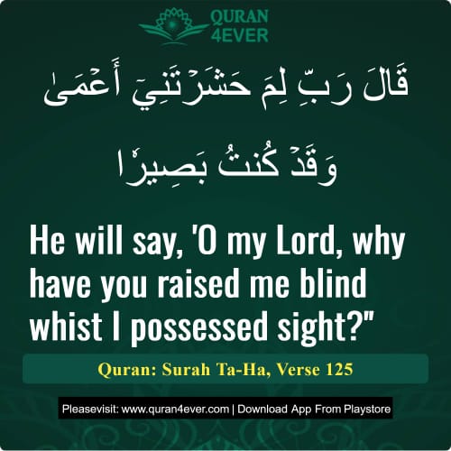 Quran Surah 20 Verse 125