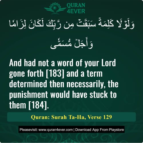 Quran Surah 20 Verse 129