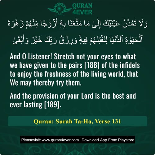 Quran Surah 20 Verse 131