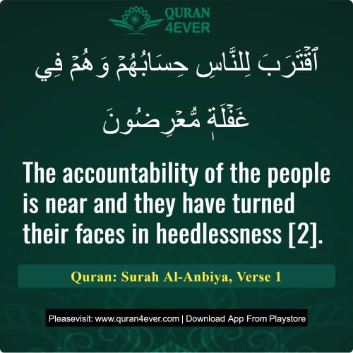 Quran Surah 21 Verse 1