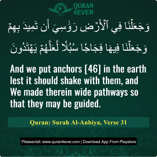 Quran Surah 21 Verse 31