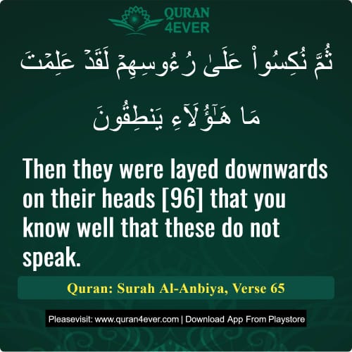 Quran Surah 21 Verse 65