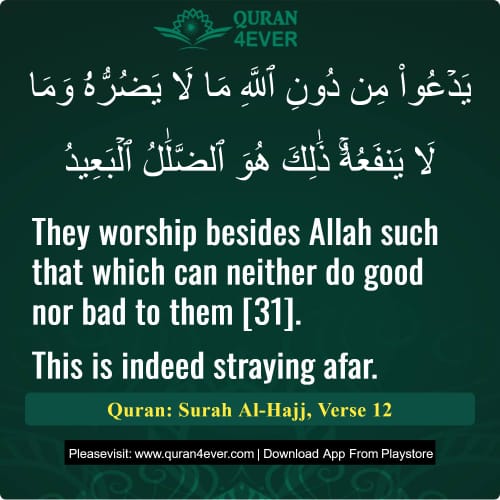 Quran Surah 22 Verse 12