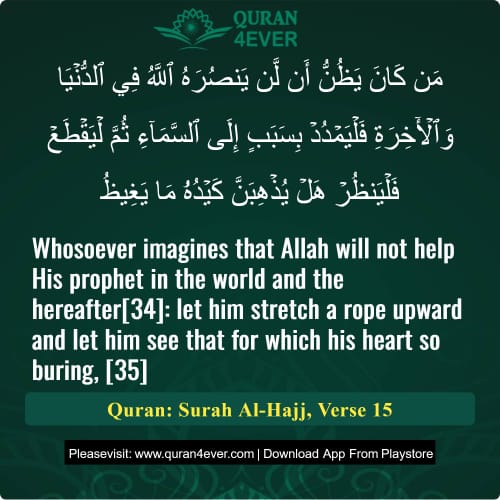 Quran Surah 22 Verse 15