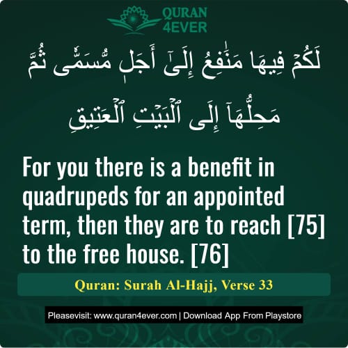 Quran Surah 22 Verse 33