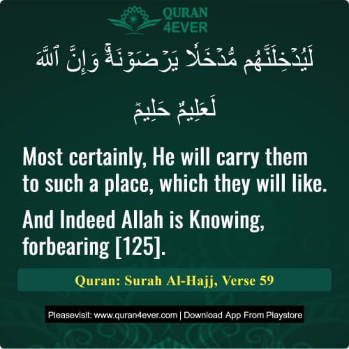 Quran Surah 22 Verse 59
