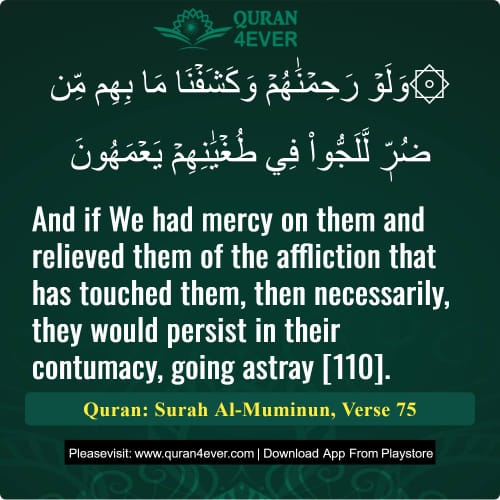 Quran Surah 23 Verse 75