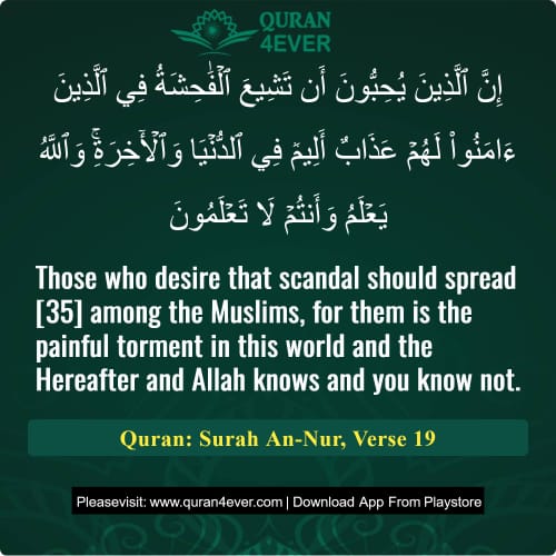 Quran Surah 24 Verse 19