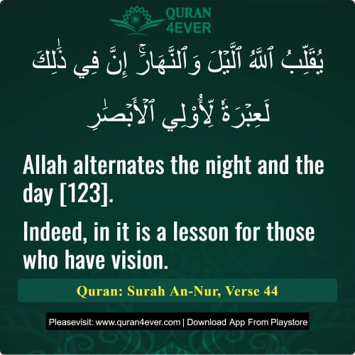 Quran Surah 24 Verse 44
