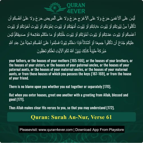 Quran Surah 24 Verse 61