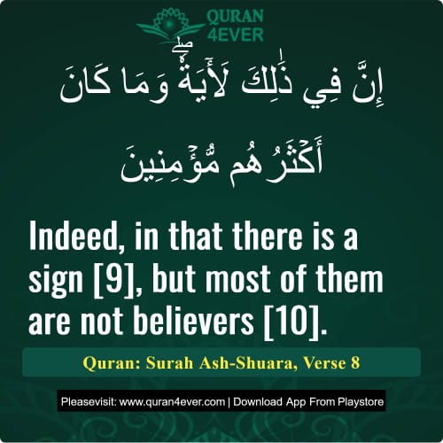 Quran Surah 26 Verse 8
