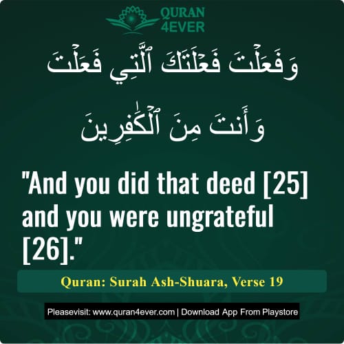 Quran Surah 26 Verse 19